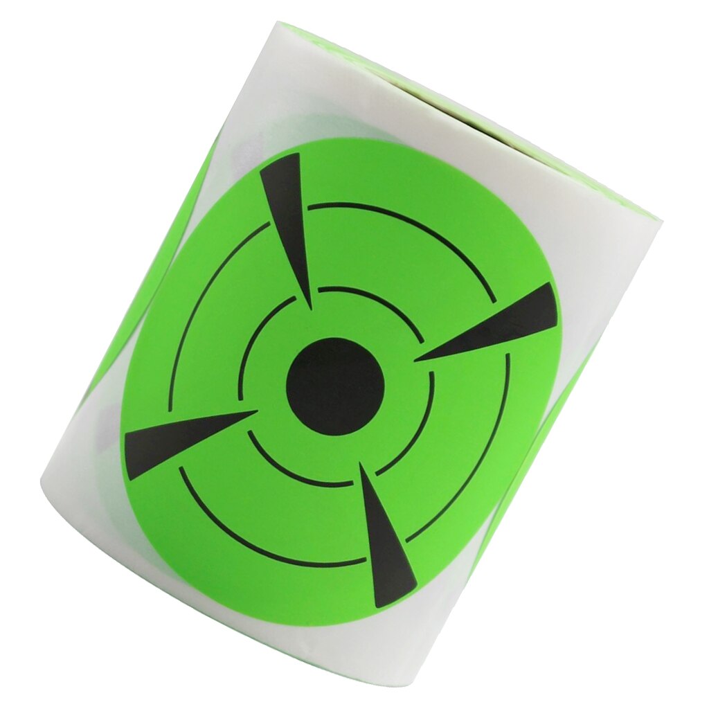Rouleaux de 125 étiquettes adhésives de 3 pouces, pour coller des cibles, en cercle: green