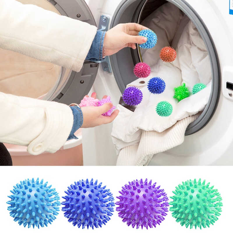 Plastic Natuurlijke Wasmachine Droger Ballen Geen Chemische Verzachten Stof Kleren Wassen Reiniging Wasserij Bal Willekeurige Kleur Twee Maten kiezen