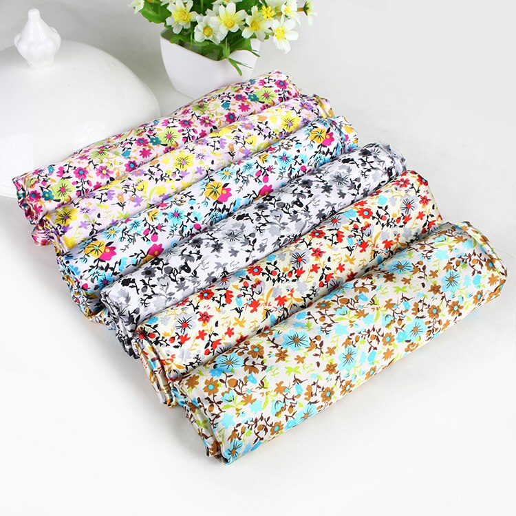 Tissu satiné 100% Polyester à imprimé floral, doux et brillant, pour doublure de robe et de chemise à la