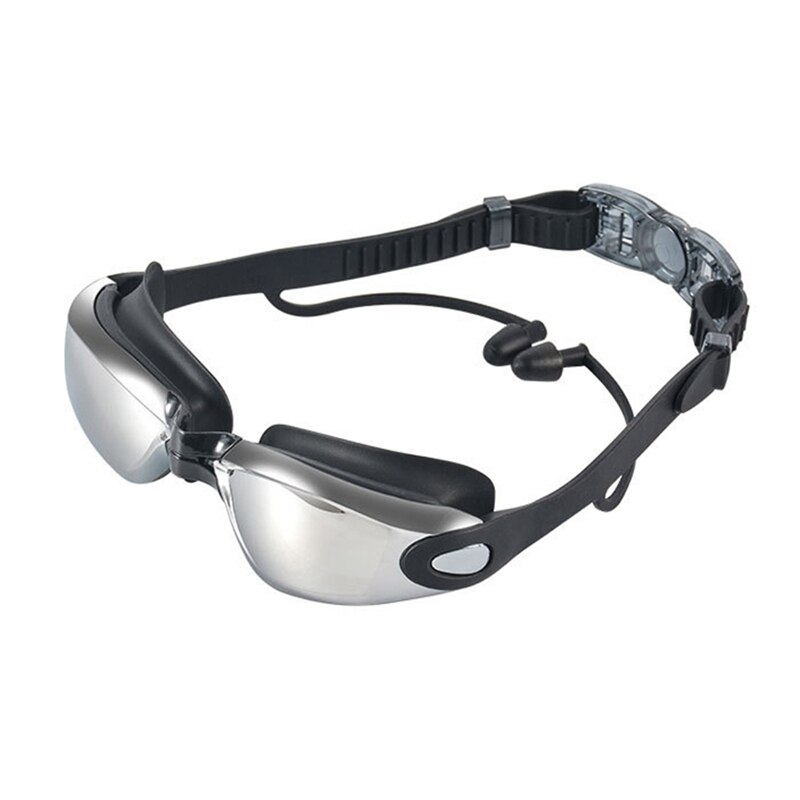 Swimming Goggles High-Definition Waterproof Anti-Fog Goggles Swimming Cap Ear Plugs Nose Clip Suit Three Sets