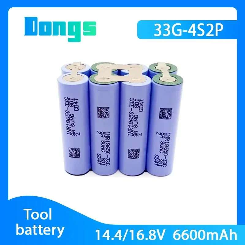 Batterie de tournevis Rechargeable 1S3P 2S1P 2S2P 4S1P 4S2P 5S1P 5S2P 6S1P 3.7 ~ 18V 18650 33G 3500mAh, entretien ou assemblage: Bleu
