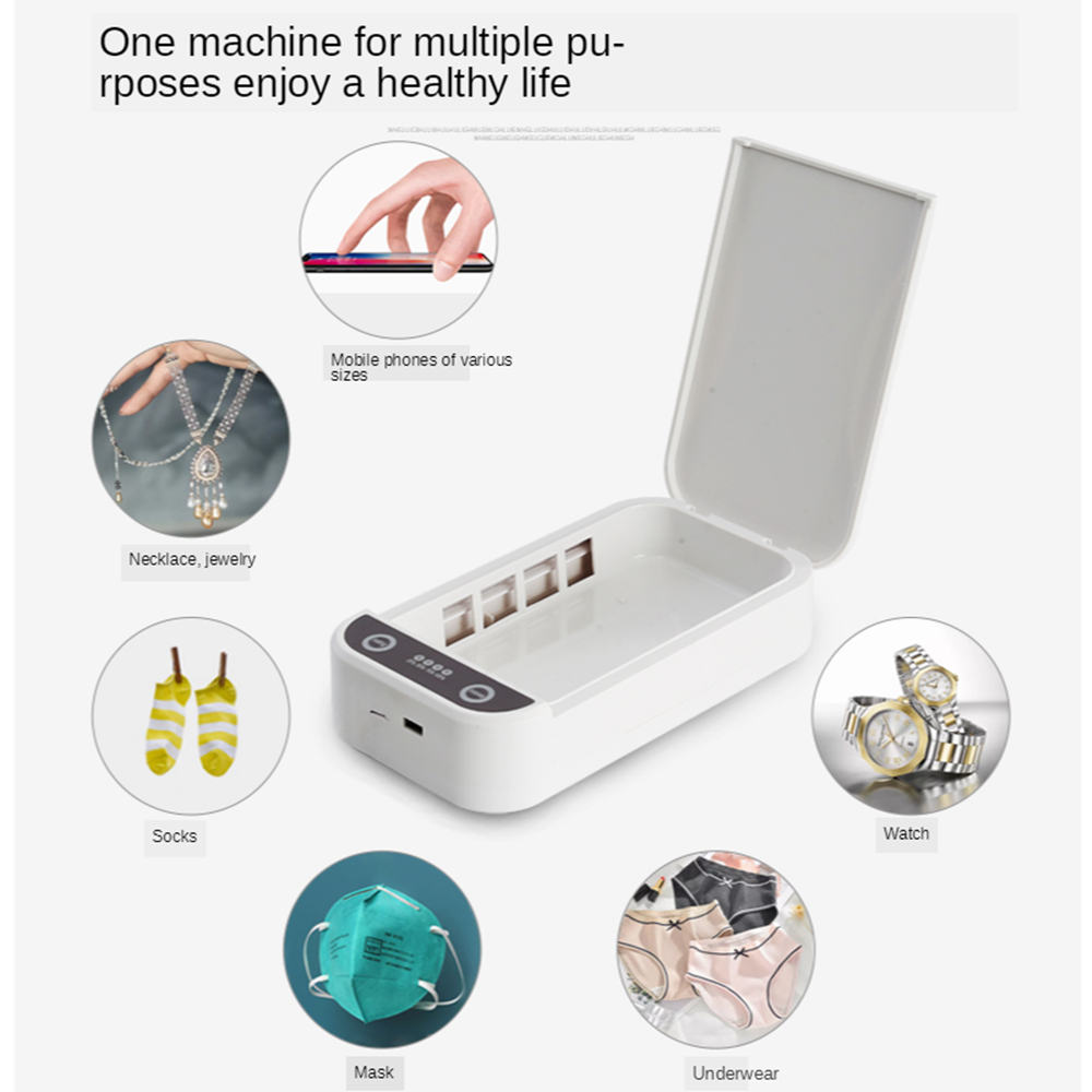 UV Cell Phone Sanitizer UV Portable Sterilizer Aromatherapy Disinfector Phone Sanitizer Box Phone Cleaning Sanitizing Machine