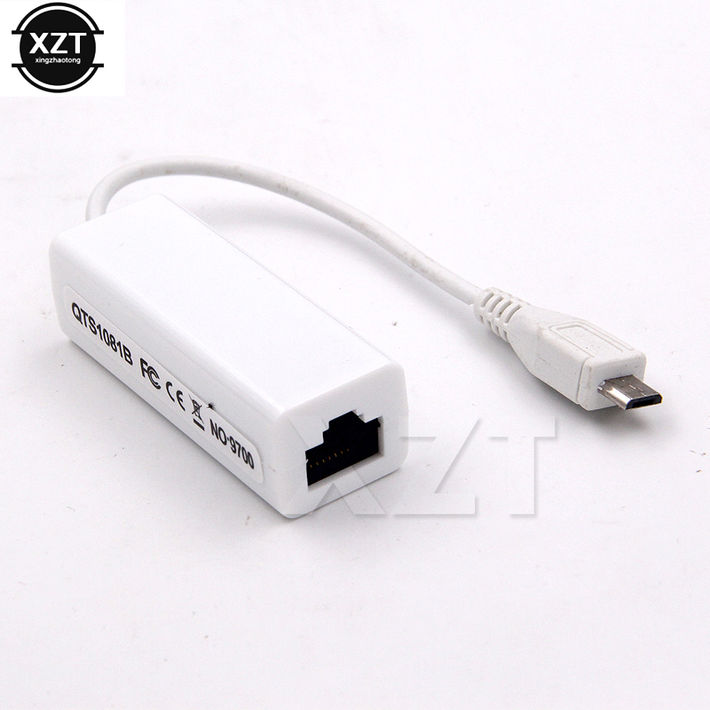 Micro USB 2,0 5 pines a Ethernet 10/100 M RJ45 red Lan cable adaptador tarjeta Micro usb a lan conector de tarjeta para tableta