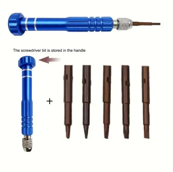 Multifunctionele 5 In 1 Schroevendraaier Horloge Reparatie Tools Set Demontage Schroevendraaier Sleuf Kruis Pruim Bloesem Computerbril