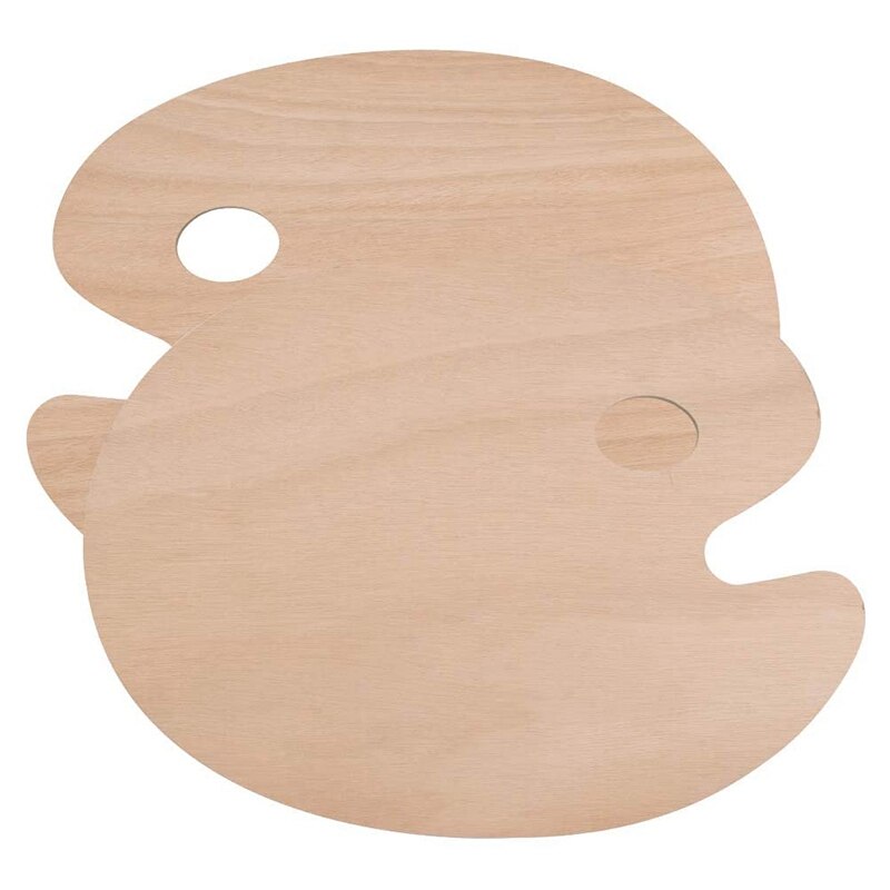 4 Pack Oval Wooden Painting Palette for Acrylic Oil Watercolor Craft DIY Art Painting Palettes 11.75 Inch x 15.75 Inch