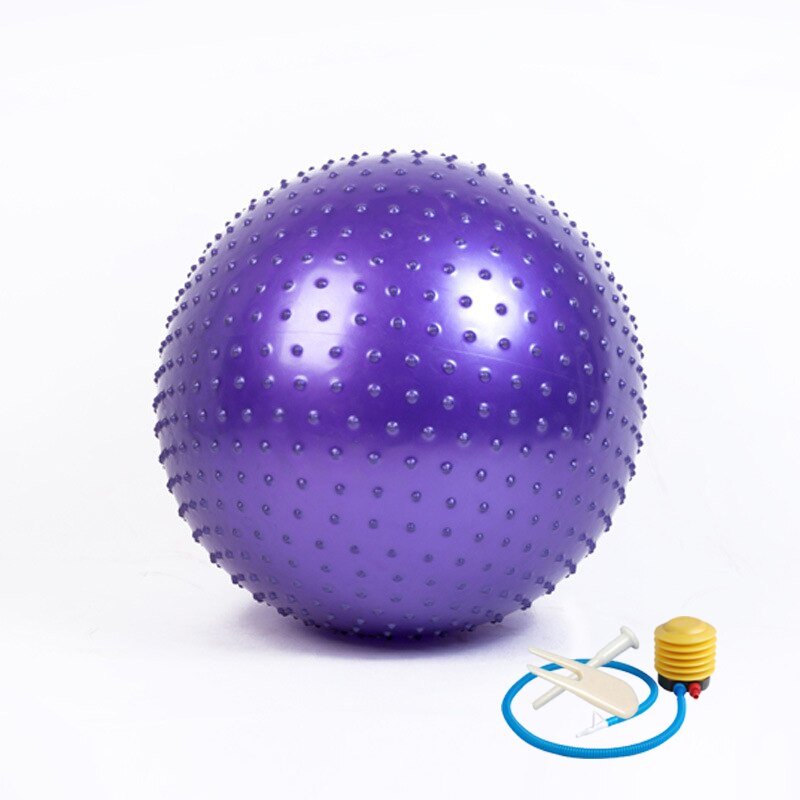 65CM Massage Bump Granule Yoga Balls Exercise Balance Sense Training Ball Fitness Gym Pilates Workout Thorn Point Fitball: Purple