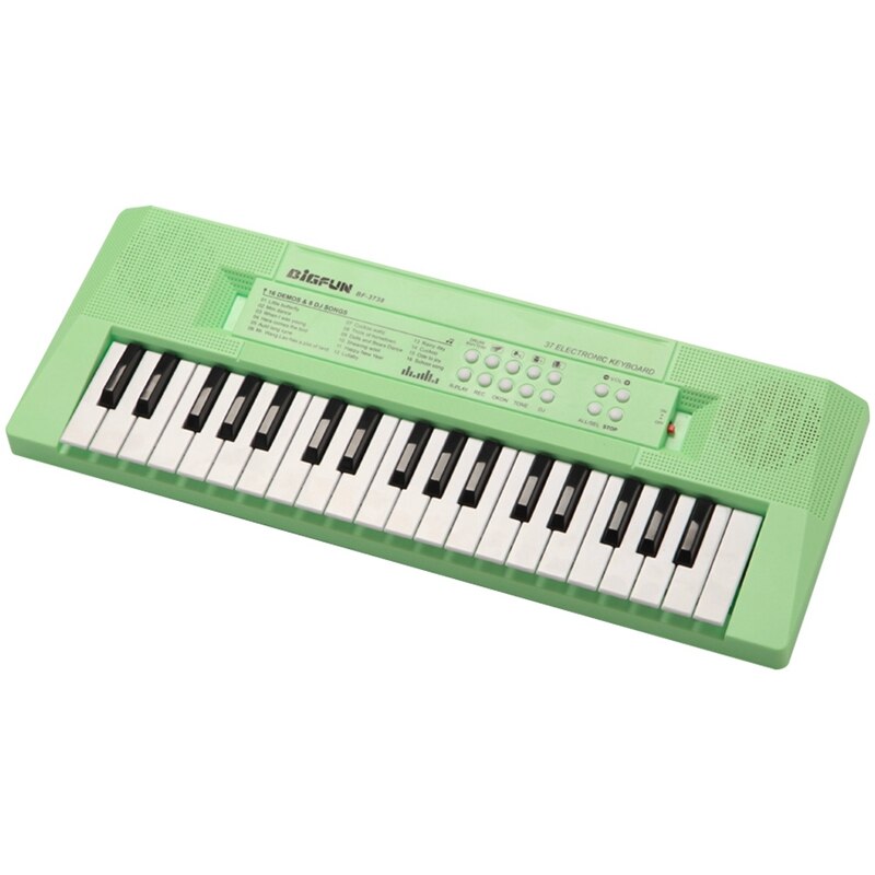 Bigfun Kids Keyboard Piano, 37 Toetsen Voor Muziekinstrument Speelgoed: Green