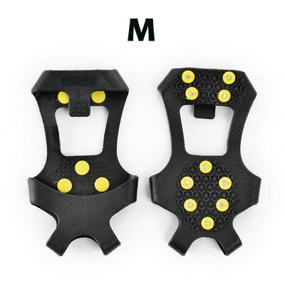 Ijs Antislip Sneeuw Shoe Spikes Grips Anti Slip Schoenen Dekken Outdoor Crampones Cleats Ijskrappen Winter Klimmen Veiligheid Tool: M