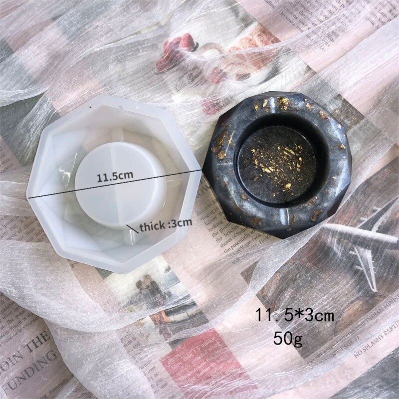 DIY Oval Tray Silicone Mold Coaster Tray Mold Storage Box Silicone Molds for Gypsum Concrete Coaster Crystal Epoxy Mould: Ashtray-B