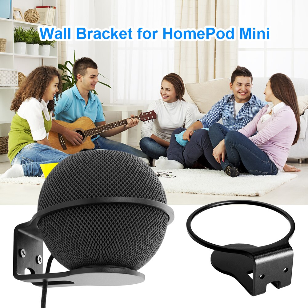 Metal wall mount, bluetooth-compatible speaker bracket, metal mount for apple homepod mini, wall holder with mounting accessories