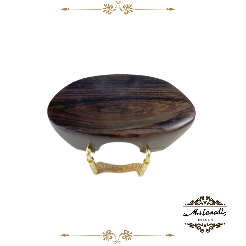 4/4 Violin Chinrest/Chin Rest With Clamp Screw Bracket Cork,Ebony Jujube Wood,Fiddle Parts Violin Accessories: light yellow