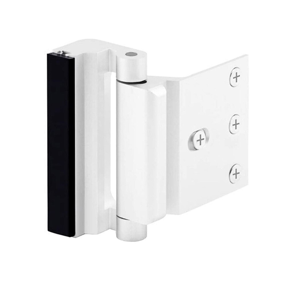 Defender Security Door Reinforcement Lock Add Extra High Security For Baby Infant Safty Aluminium Alloy Door Stopper Hardware: white