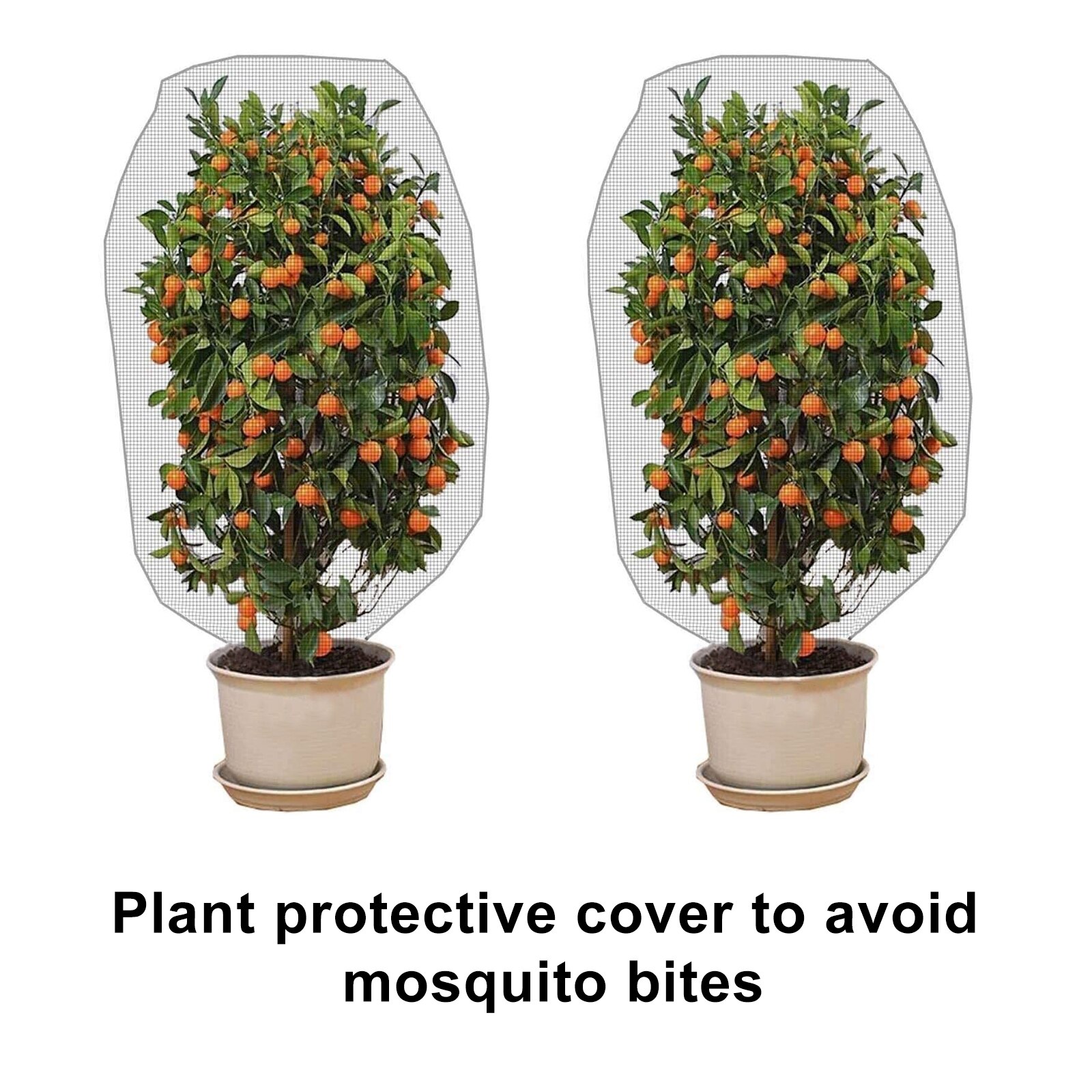 1pc Insect Bird Barrier Netting Mesh With Drawstring Garden Bug Netting Plant Cover For Protect Plant Fruits Flower