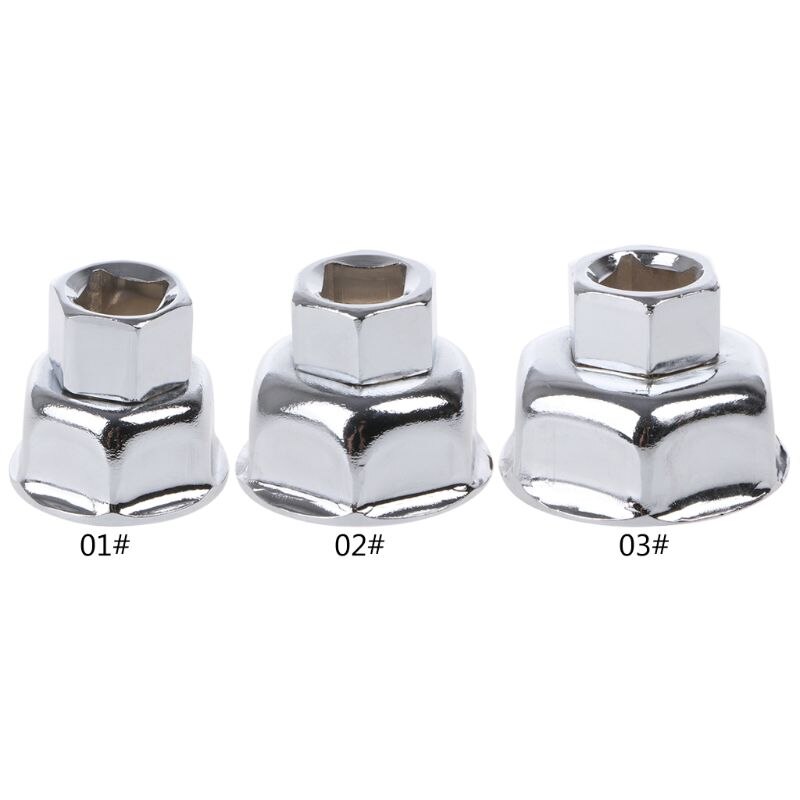 1/2" Drive Car Oil Filter Wrench Cap Housing Removal Engine Tool 6 Flutes 27/32/36mm