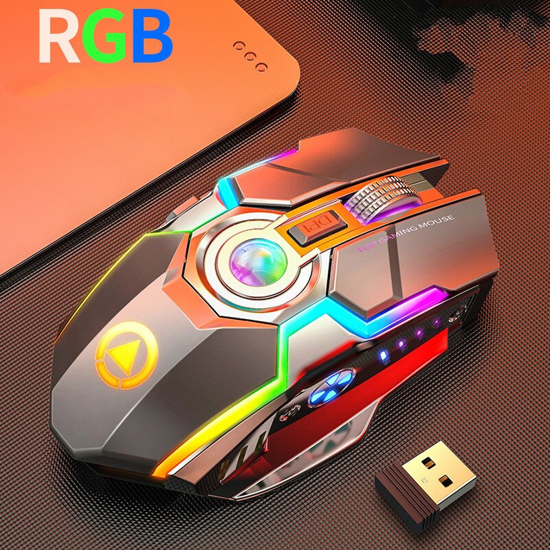 Wireless Mouse 1600dpi Rechargeable Mute Gaming Mo... – Vicedeal