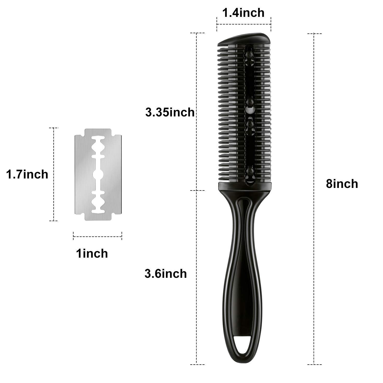 Hair Cutting Comb Hair Brushes With Razor Blades Hair Trimmer Cutting Thinning Tool Styling Barber Cutter Accessory