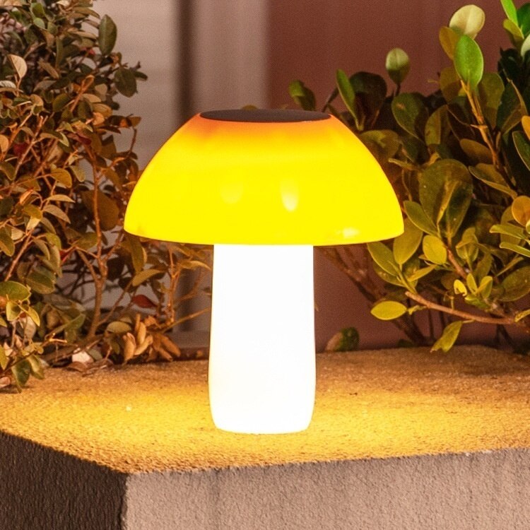 1 stk solcelle svampe pæl lys led udendørs græsplæne lys dekorativ jord stik lampe sol lys til haven gård