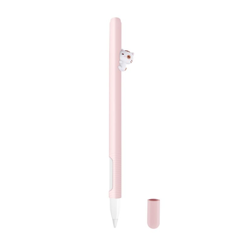 Uroczy Kot Silikonowe Etui Ochronne Pokrowiec Nakładka na Rysik Apple Pencil 2
