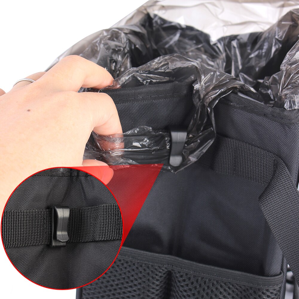 Hanging Vehicle Garbage Dust Case Storage Bag Car Trash Bin Waterproof Car Trash Can Bin Foldable