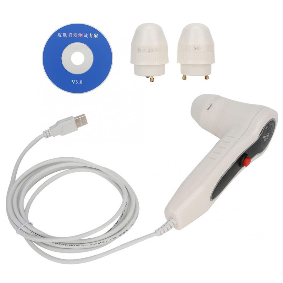 Portable Skin Test Analyzer Household Scalp Hair Follicle Oil Dandruff Detector Analyzer HD Face Skin Pigment Tester Microscope: Default Title