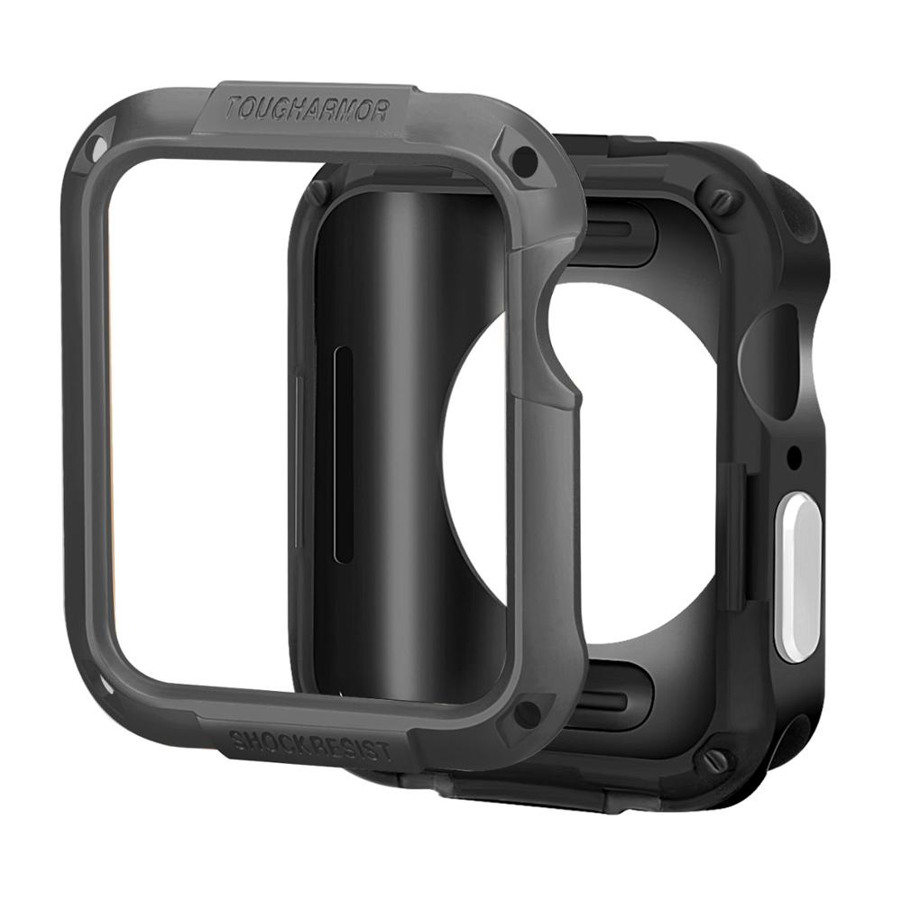 cover Case For Apple Watch band apple watch 4 3 5 band 44m 40mm iwatch band 42mm/38mm Bumper watch Accessories Screen cover: gray / 38mm