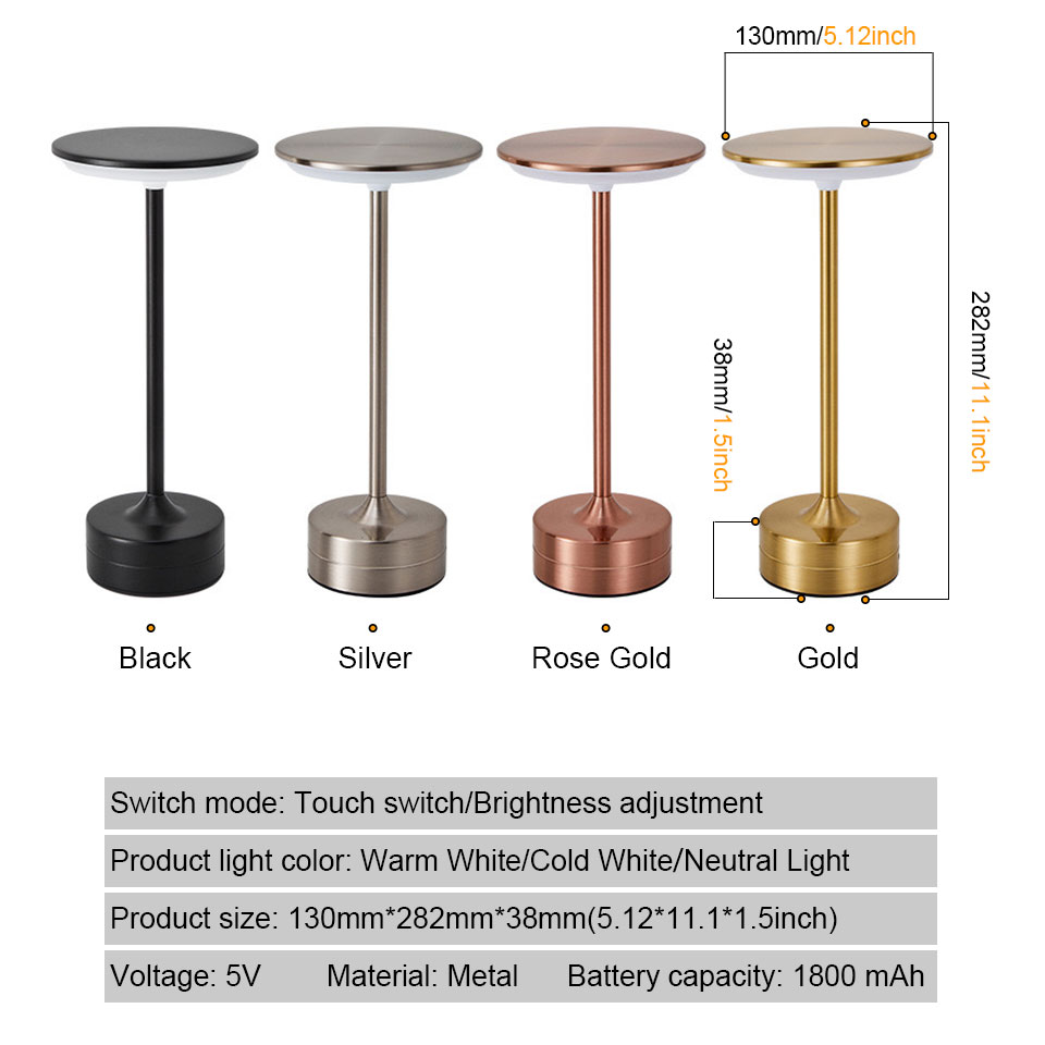 Drahtlose LED Tisch Lampe berühren Sensor Schreibtisch Nachtlicht USB Aufladbare Tragbare Schlafzimmer Nachtlicht Lesen Lampen Dekor Licht