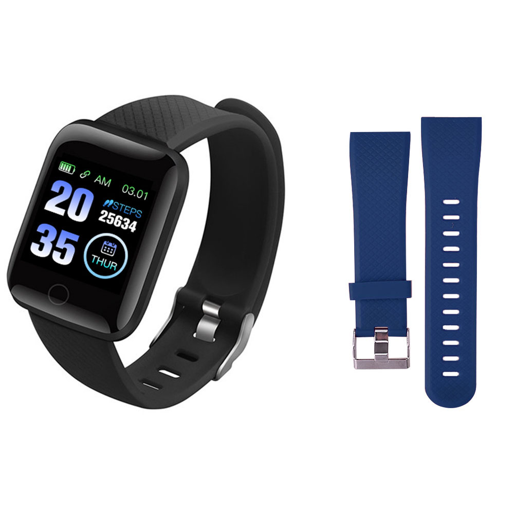 Rovtop 116 montre intelligente pour hommes mesure de la pression artérielle étanche Fitness Tracker montre moniteur de fréquence cardiaque podomètre bracelet intelligent