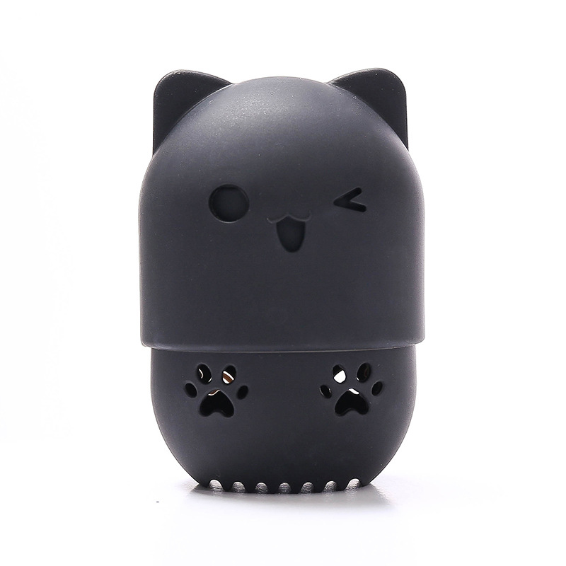 1 pièces Silicone souple poudre bouffée support de séchage oeuf support Pad maquillage éponge présentoir cosmétique éponge caisse bouffée directe: 06
