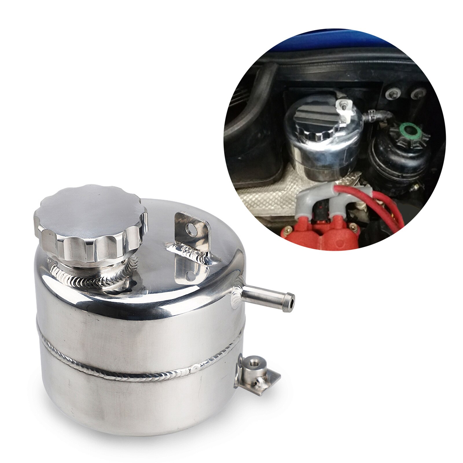 Aluminum Coolant Header Expansion Water Tank Reservoir Can for BMW R53 MINI Cooper S 02-06 Vehicle Replacement 1 Set