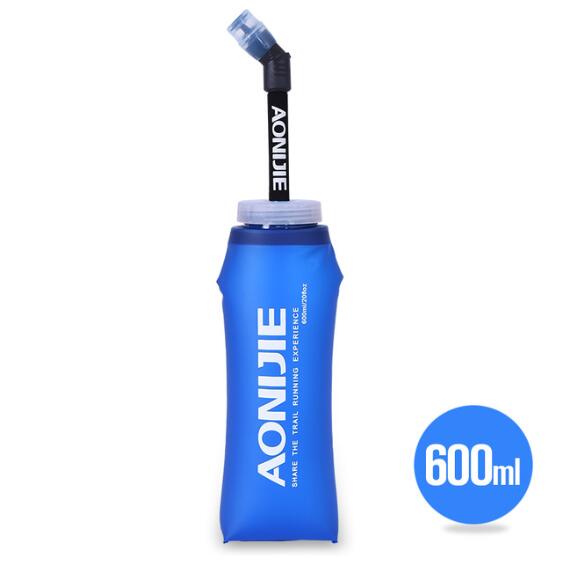 AONIJIE – bouteille d&#39;eau repliable sans BPA, 450ML ou 500ML, gourde pour le sport, bouteille d&#39;eau douce, bouilloire, Pack d&#39;hydratation, pour la vessie: 600ml