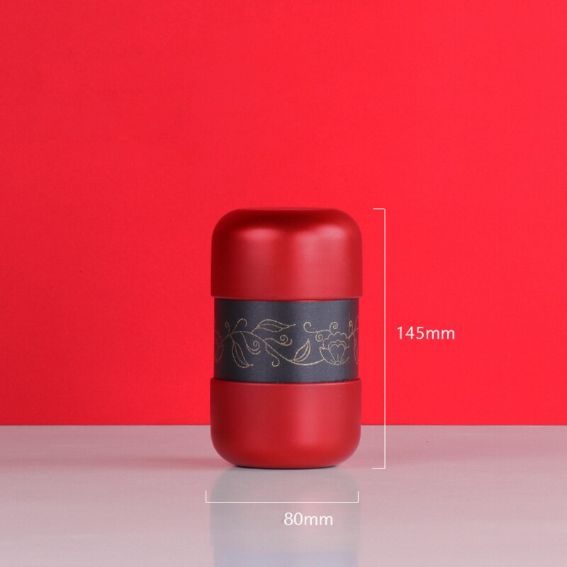 Cajas de lata para almacenar latas selladas redondas, caja de té de hierro para café, Caddy, contenedor de hojalata para , decoración del hogar: Rojo