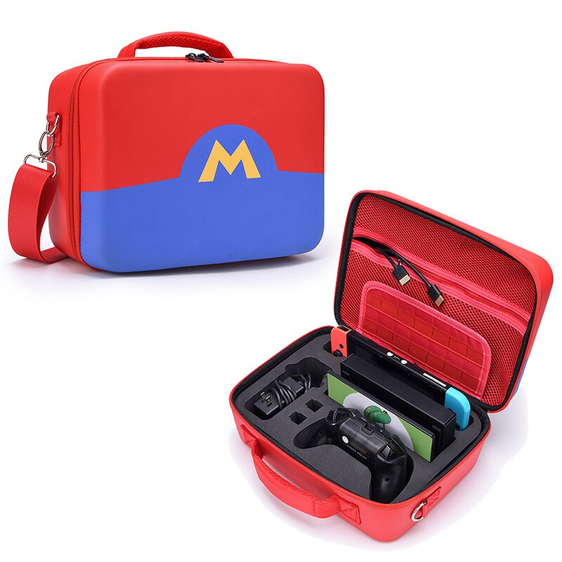 2 uds estuche de almacenamiento de transporte EVA para Nintendo Switch, lindo y Deluxe, bolso con carcasa dura protectora para consola y accesorios: I