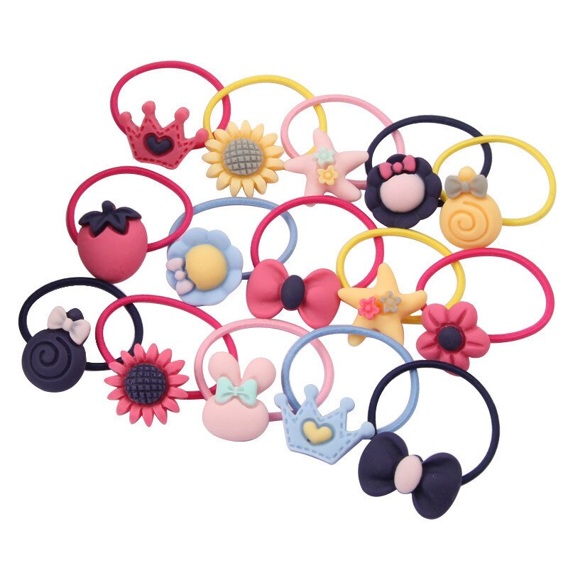 20 Stks/partij Meisjes Haaraccessoires Geschenkdoos Elastische Haarbanden Bloem Clip Bows Hoofdband Haarband Leuke Haarbanden Voor kids