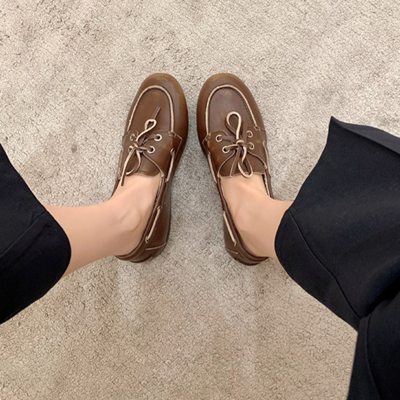 Loafers flate sko dame sommer casual mokkasiner dame casual britiske stil flate single sko