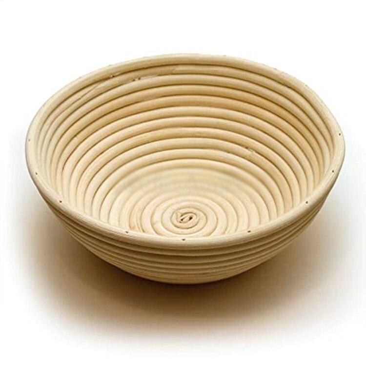 Round Rattan Bread Proofing Basket with Cover Sourdough Proving Basket Bread Rising Baskets Bakery/Cafe