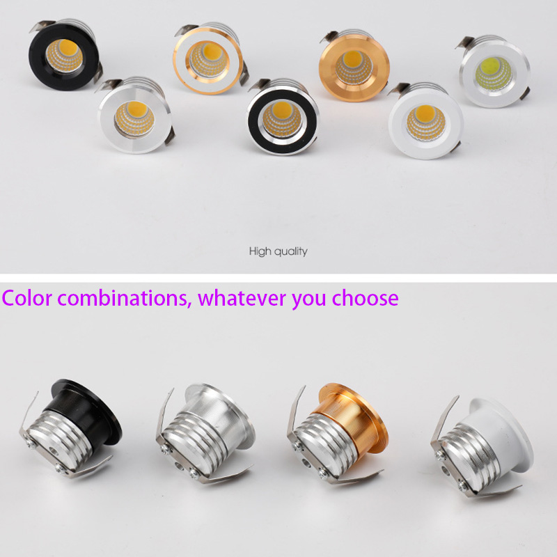 Dimbare inbouw led-plafondspot 3w 110v 220v cob downlight voor huisdecoratie, wijnkast, sieradenvitrine.