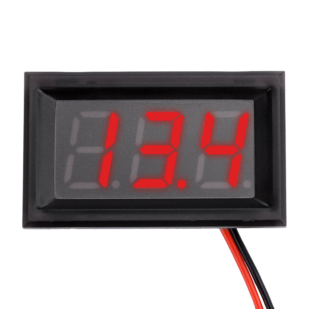 0.56 "Waterdichte Digitale Voltmeter DC 4.5 V-30 V LED Digitale Voltmeter Voltage Panel Meter Voor 6 V 12 V Elektromobiele Motor Auto: Rood