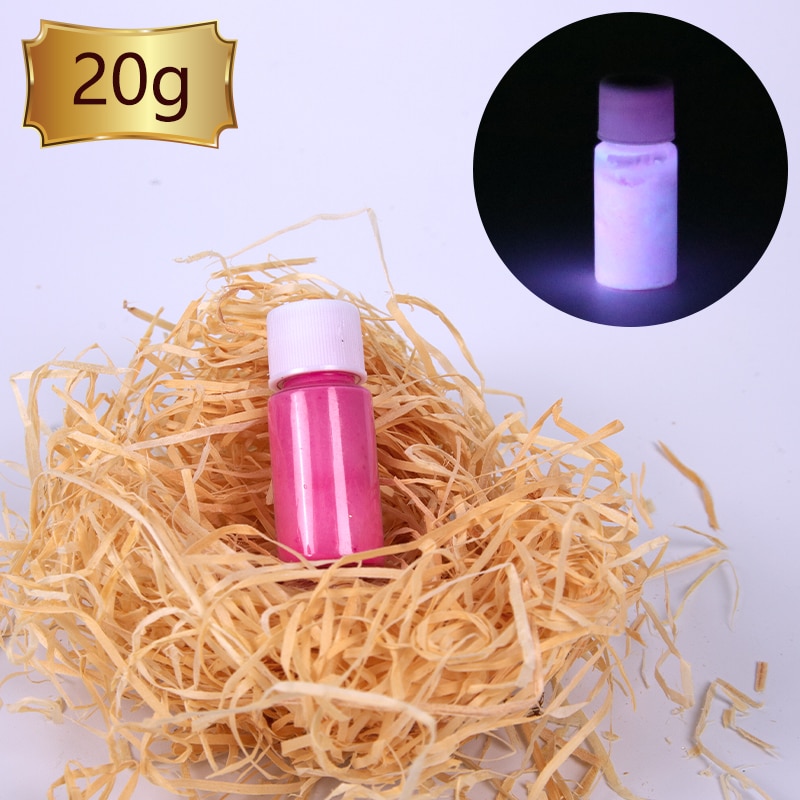 20G Fuchsia Glow In The Dark Fluorescerende Verf Voor Party Nail Decoratie Art Supplies Fosfor Pigme