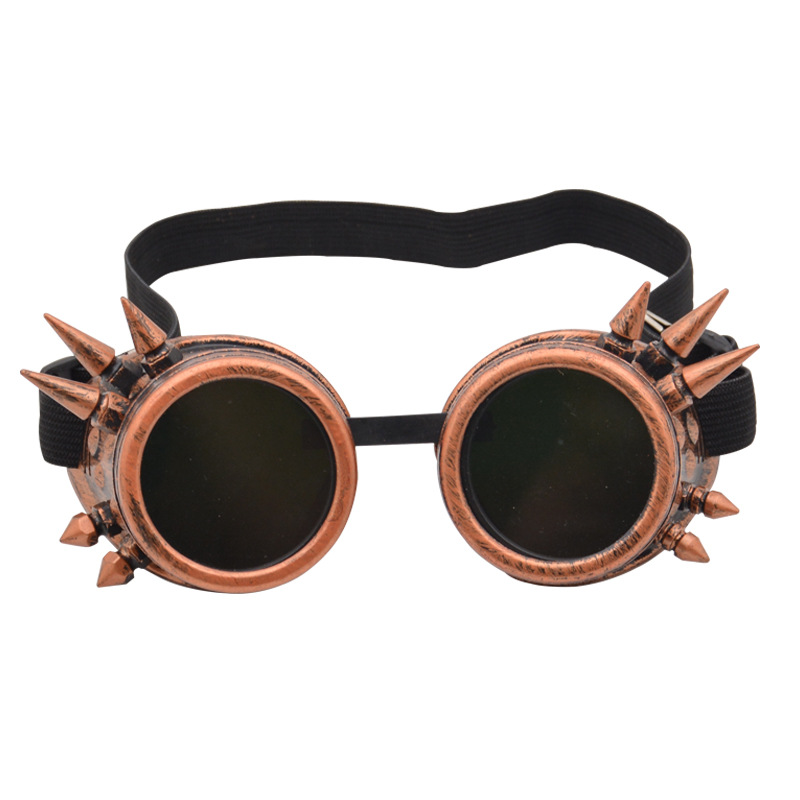Victorian Gothic Punk Sunglasses Goggles Cosplay Rivet Steampunk Goggles Glasses Welding Punk: C