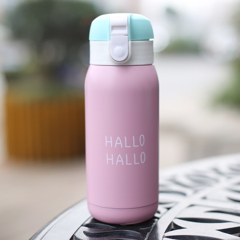 Macaron Mini Thermos Kids Cup Stainless Steel Bottle Thermos Vacuum Cup Coffee Cups Thermos Kids Belly Cup School Thermal Bottle: 200ml / pink