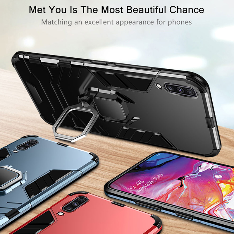 Armor Case voor Samsung Galaxy A30s Case Magnetische Ring Kickstand Heavy Duty Bumper Case voor Samsung A50 EEN 50 EEN 30S A50S A30 Case