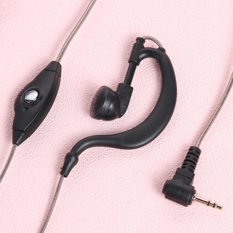 Universal 1Pin G Shape 2.5mm Ear Hook Earpiece Headset w/PTT Mic for Motorola MTH600 MTH650 MTH600 MTH800 MTH850 MTP850