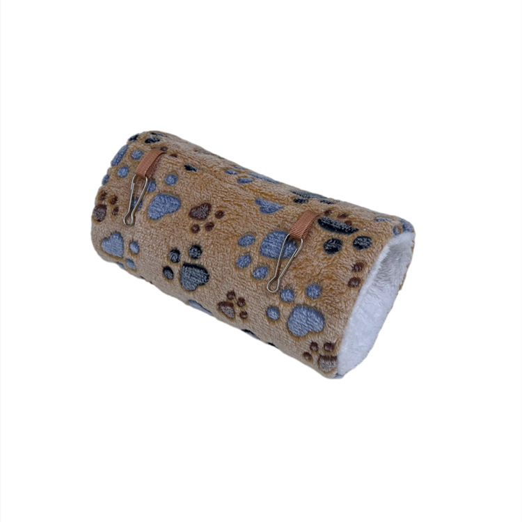 Gabbia per criceti, tunnel per furetto, amaca per ratti, tubo caldo per criceti, giocattolo, gabbia da letto sospesa per criceti, conigli, porcellini d'India, piccoli animali: M / marrone scuro