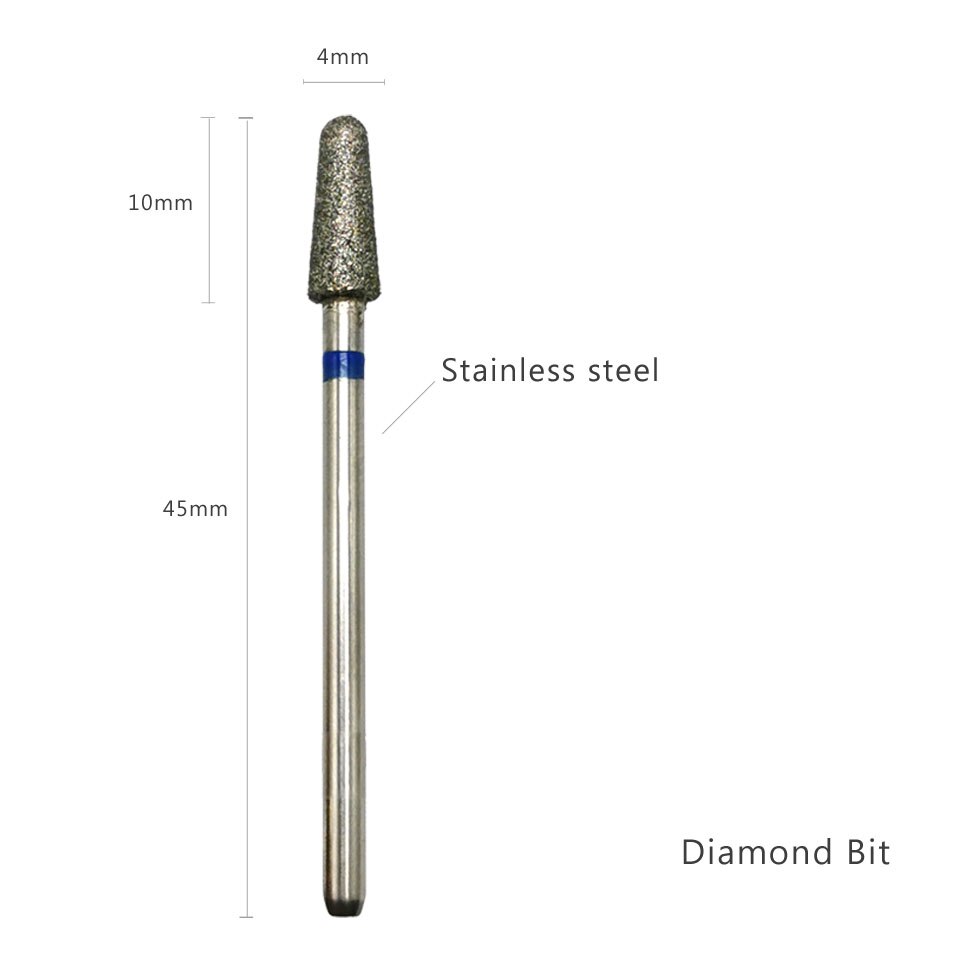 HYTOOS diamentowe wiertło robić paznokci 3/32 "obrotowe skórek czyste bity diamentowe bełkotać manicure frezy akcesoria robić wiertarek