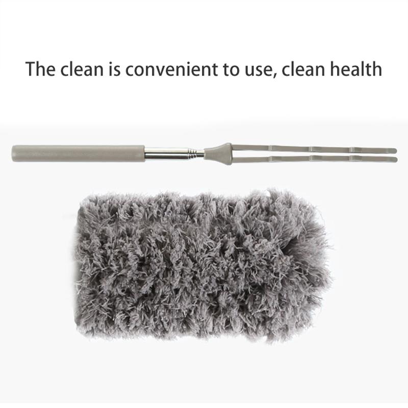 Retractable Microfiber Duster Anti-static Dust Remover Household Cleaning Tool for Home Car Office
