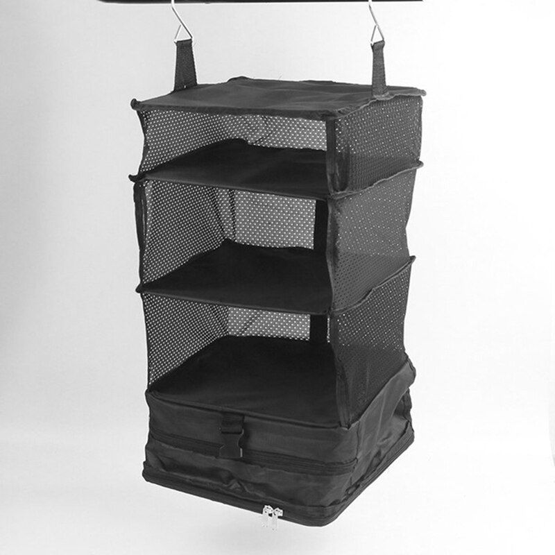 3 Layers Outdoor Camping Storage Hanging Bag Portable Waterproof Drying Net Foldable Hiking Travel Package Mesh Bag