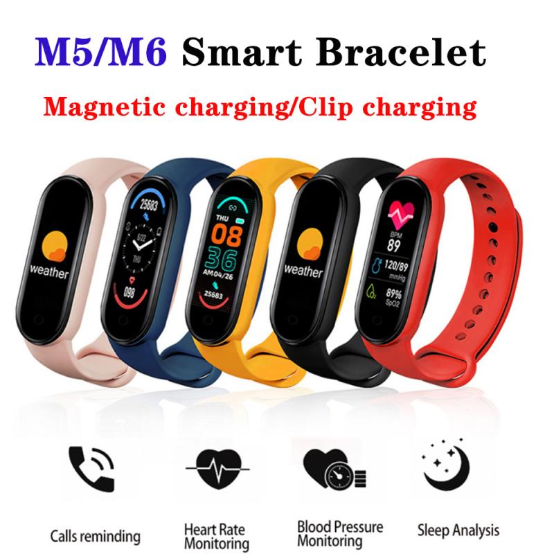 M5/M6 Smart Bracelet Watch Fitness Tracker Pedometer Heart Rate Blood Pressure Monitor Smart Sport Band For IPhone Huawei Xiaomi