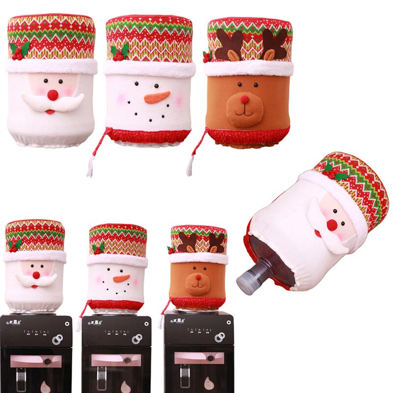 Jaar Kerstman Rendier Drinken Emmer Stofkap Kerst Decoraties Voor Home Water Dispenser Accessoires