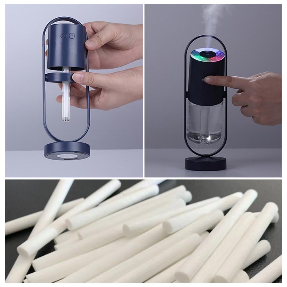 50pcs 0.8*7.5cm Humidifier Filter Fiber Sponge Cotton Stick Atomizer Humidified Sponge Stick Atomizer Cotton Stick