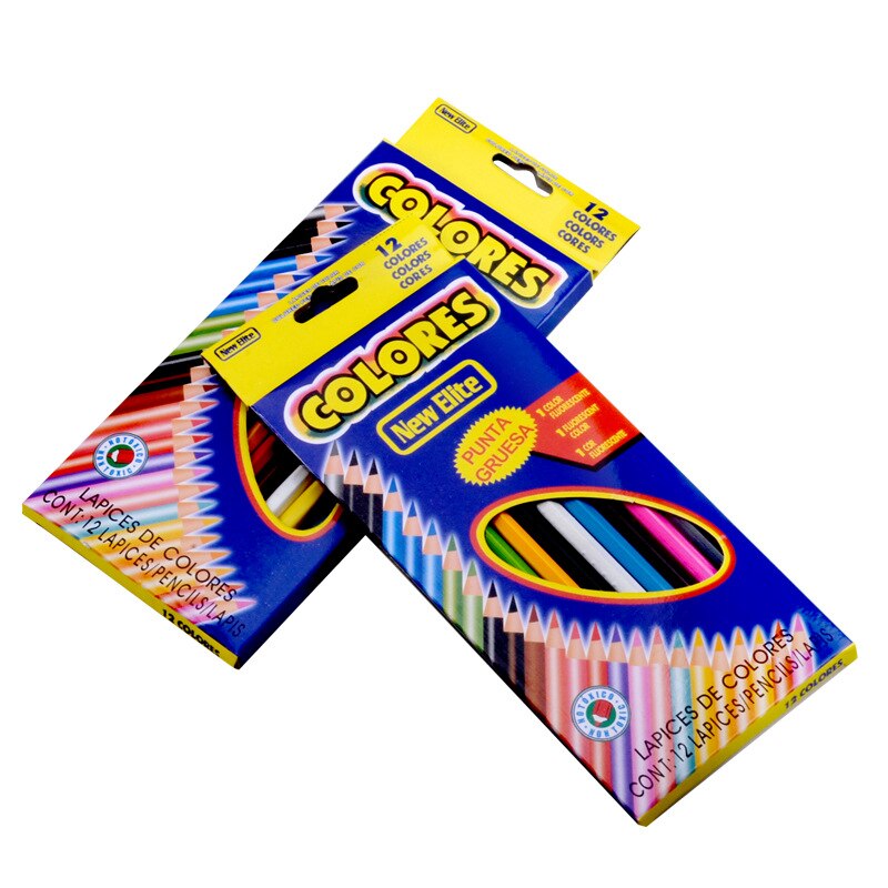 Creatieve Cartoon 12 Kleur Potloden Kinderen Graffiti Schilderen Pen Voor Kids Adult Diy Speelgoed Potloden School Craft Supply